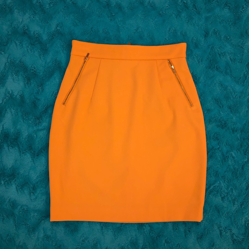 Orange mini skirt